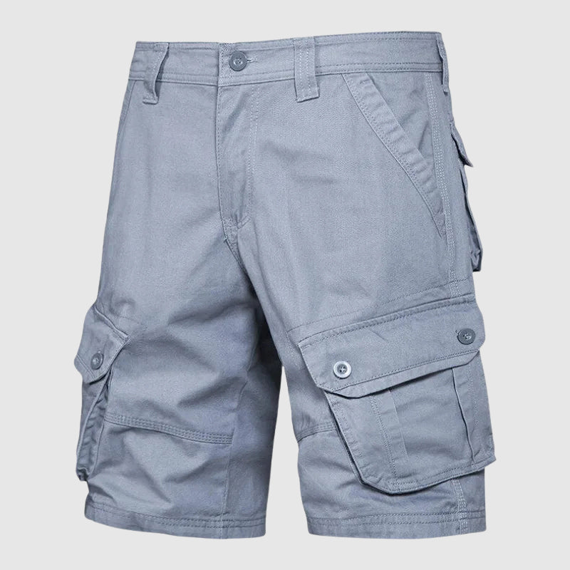 Herr cargoshorts i kamouflagemönster, designade för komfort och flexibilitet på äventyr.