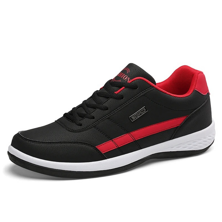 Stilrena herrars ortopediska sneakers i blå, svart eller vit design. Perfekta fritids- och vardagsskor med fotstöd.