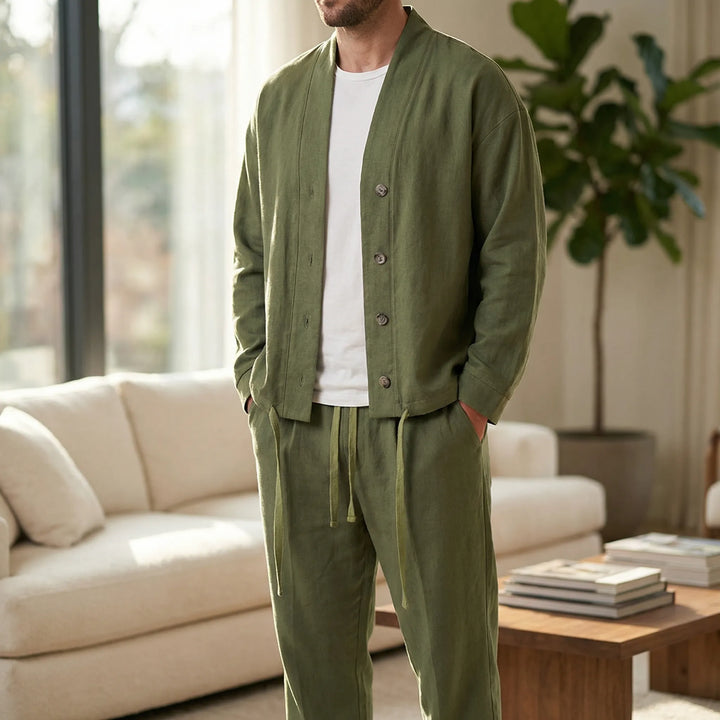 Herrars tvådelade lounge-set "Gabriel". Bekvämt matchande set för avslappnad stil och komfort.