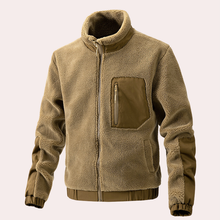 Herrars varma vinterjacka "Ronan" i stilren design för kallt väder. Perfekt utomhusjacka med fleece.