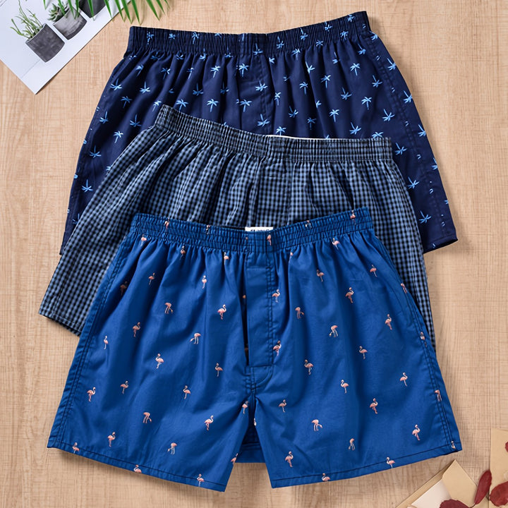 Herrboxers 3-pack med diskret design, stilrena och bekväma underkläder för modern man.
