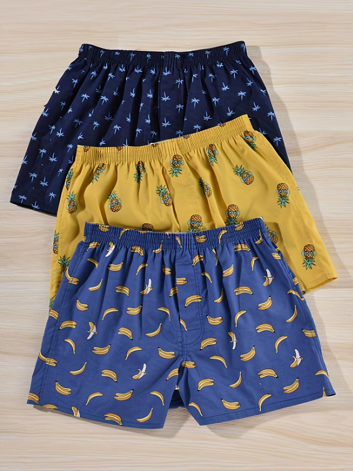 Stilrena herrboxers 3-pack, moderna och bekväma underkläder för herrmode och vardag.