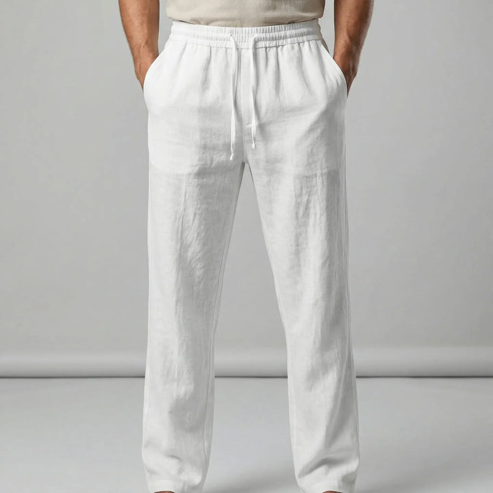 Luke herrbyxor, smart casual. Mångsidiga fritidsbyxor med dragsko, bekväma för alla vardagstillfällen.