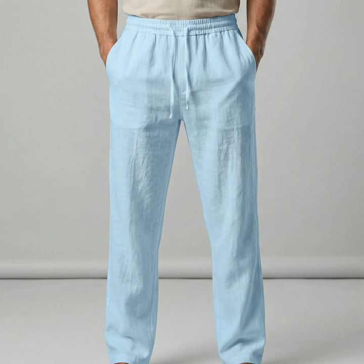 Herrbyxor med dragsko, smart casual. Perfekta avslappnade byxor för vår/sommar. Stilrena & bekväma.