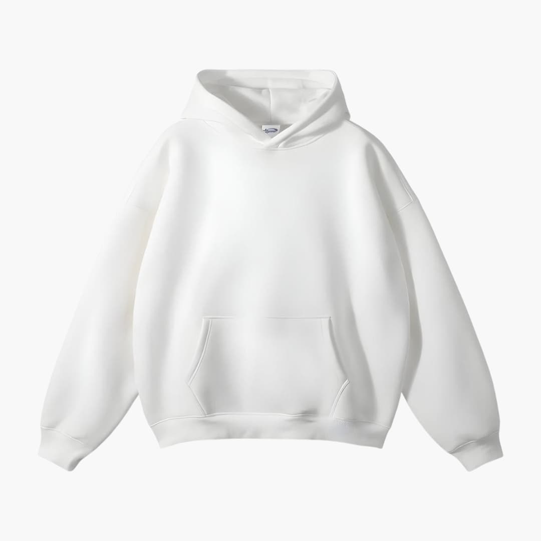 Mångsidig huvtröja för herr i streetwear-stil med praktisk känguruficka och bekväm passform.