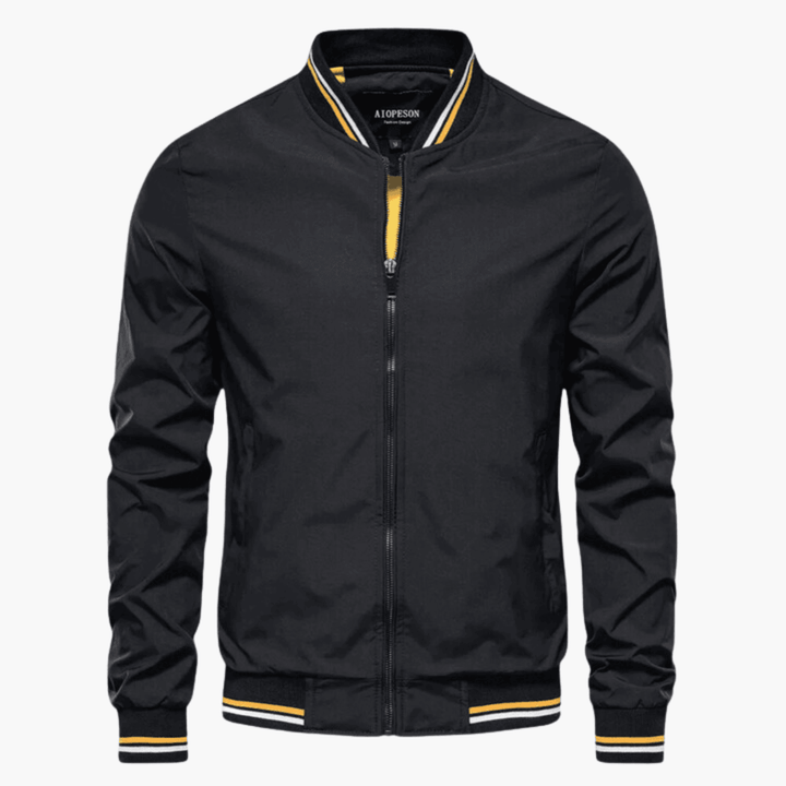 Svart herrjacka med elegant modern passform. Strukturerat ytterplagg för en sofistikerad look.