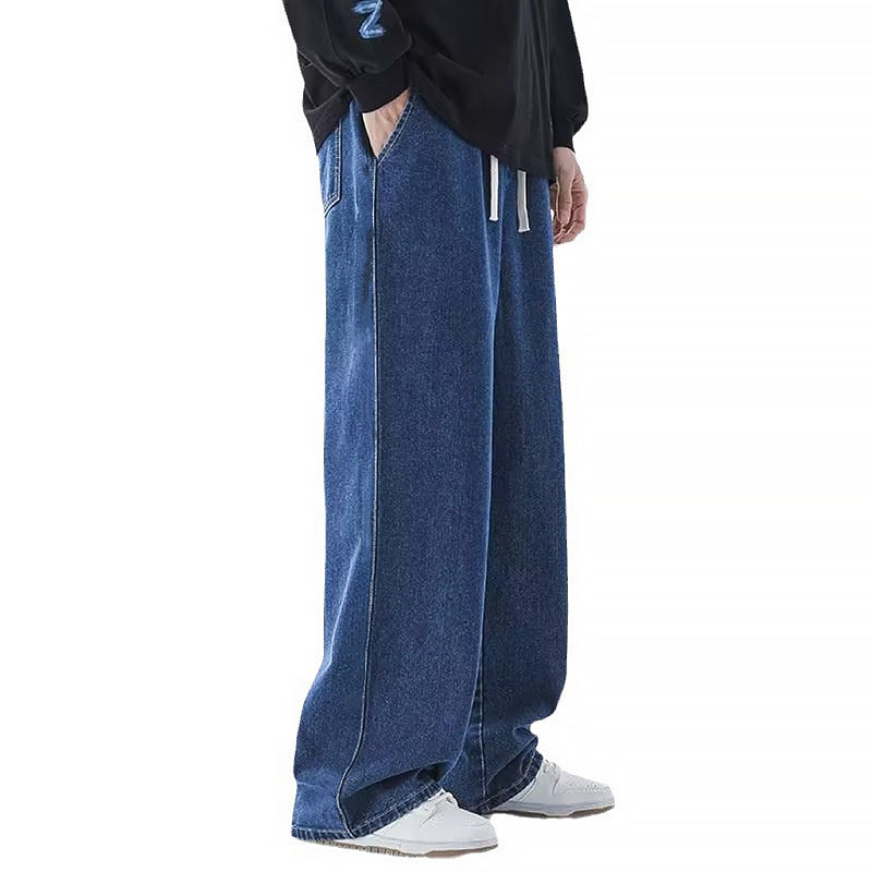 Stilrena herrjeans med vida ben, designade för optimal komfort och avslappnad modekänsla