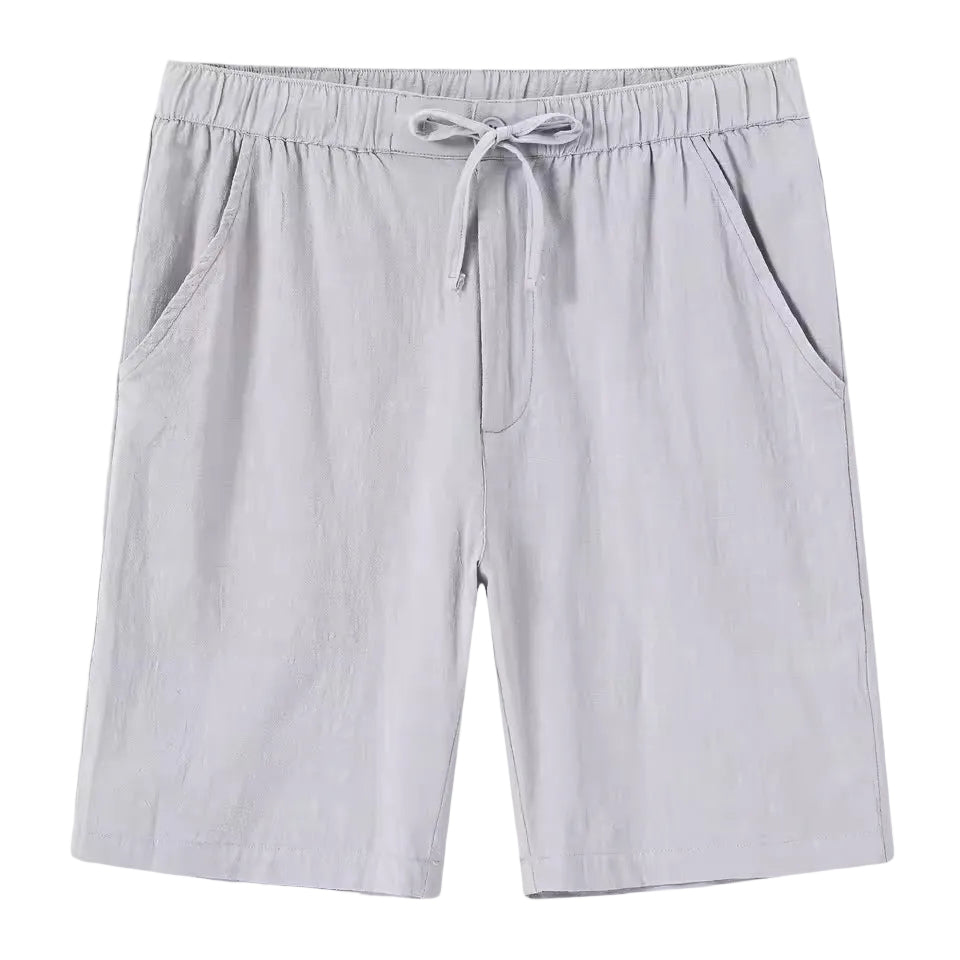 Herrshorts i linne med avslappnad passform, perfekt för sommar, bekväm och stilren.