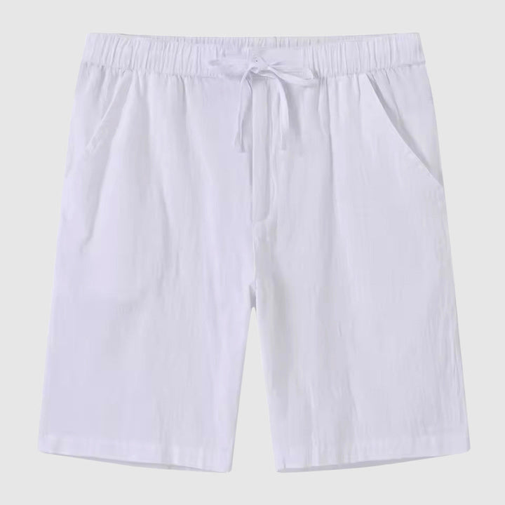 Bekväma och stilrena herrshorts i linne, idealiska för sommar och beachwear.