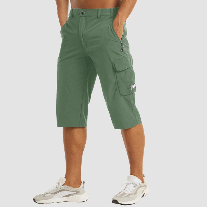 Funktionella cargoshorts för herrar, snabbtorkande och slitstarka för alla sommaraktiviteter.