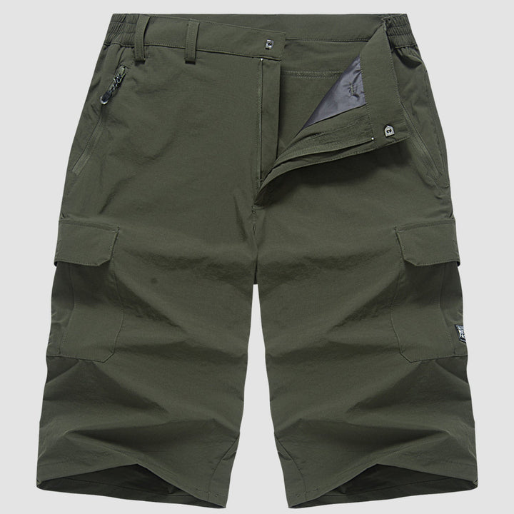 Herrshorts i cargomodel med flera fickor, snabbtorkande egenskaper för utomhusaktiviteter.