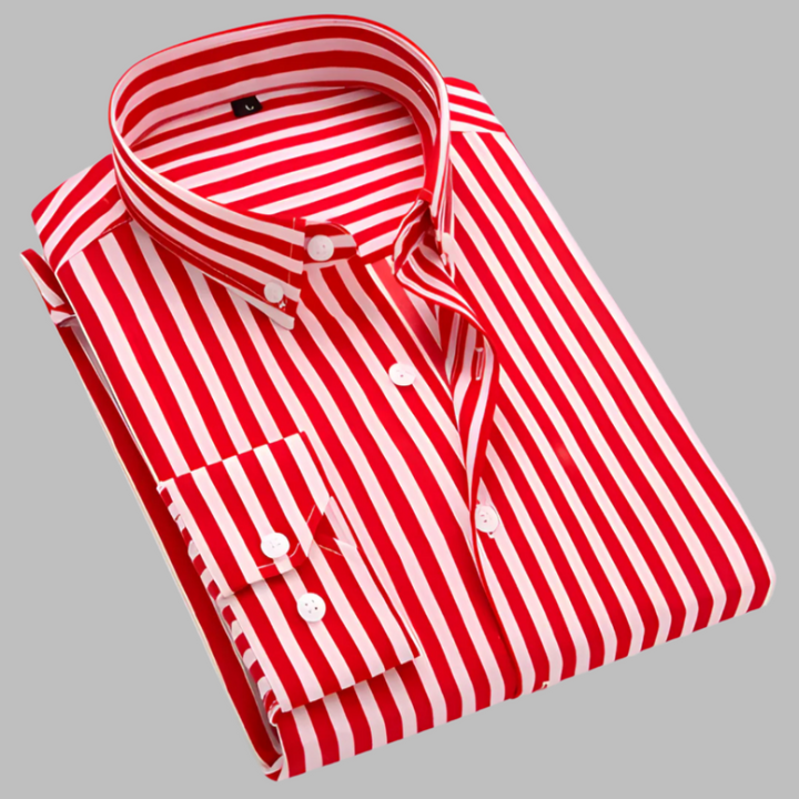 Rutig herrskjorta med knäppning, mjukt tyg för skön komfort. Långärmad casual skjorta för modern vardagslook.