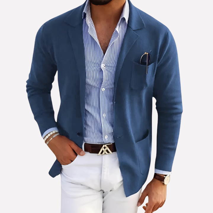 Herrstickad blazer, mångsidig & stilren. Perfekt för business casual eller fritidsplagg.