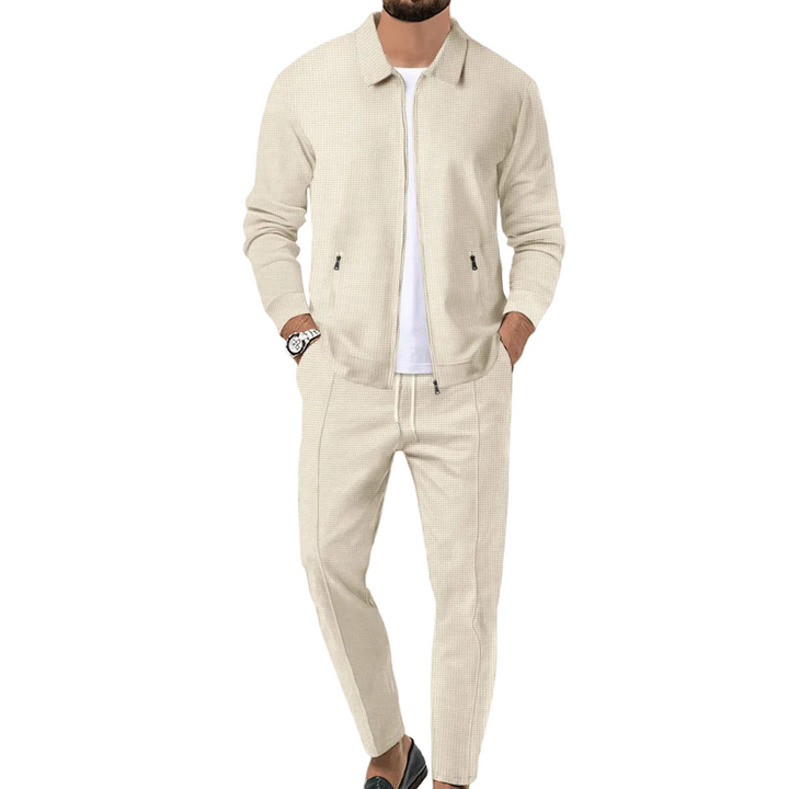 Herrträningsjacka med dragkedja i sportig stil, modern herrmode som bekväm herrkläder