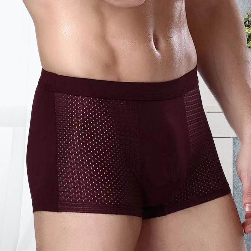 "Herrunderkläder med andningsfunktion, grå boxers i mjukt material, mellanhög midja för optimal komfort och passform."