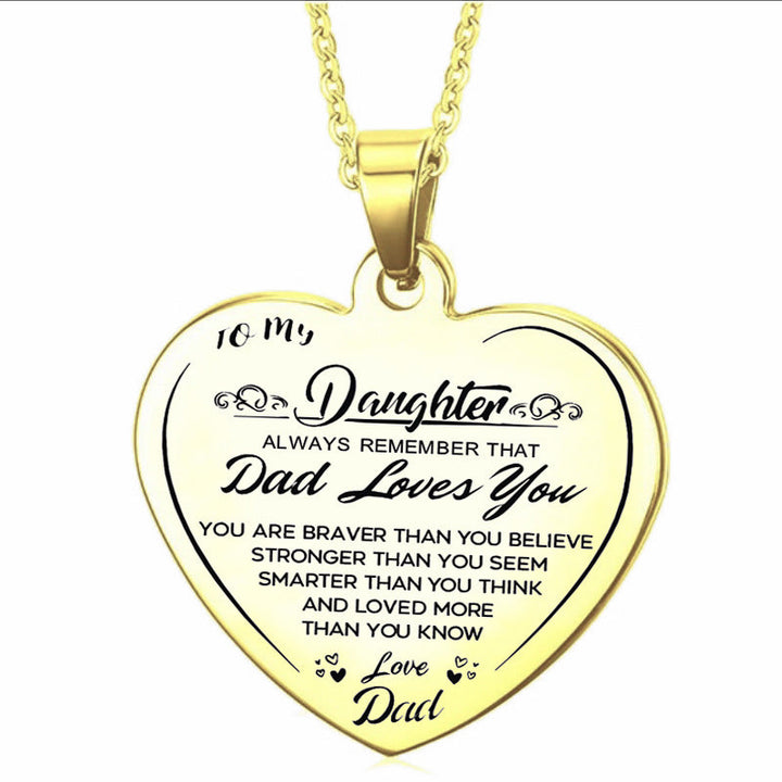 "Hjärtligt halsband i rostfritt stål, guld/silver, 50 cm långt med hjärtformad hänge för mor och dotter."