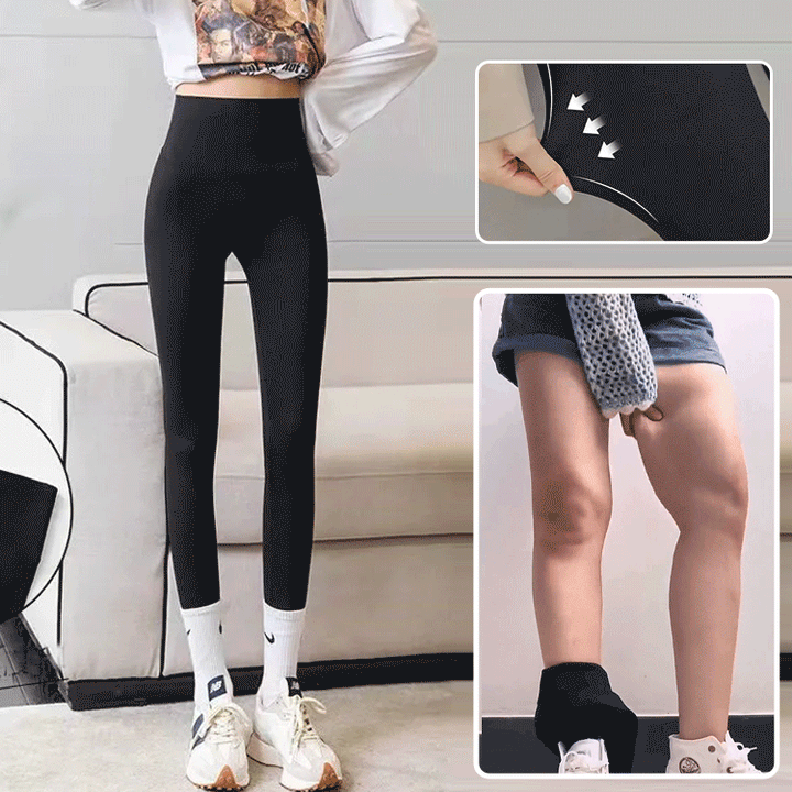 "Höftlyftande damleggings i svart nylon, skinny passform. Ger slimmande effekt och framhäver kurvor med stil."