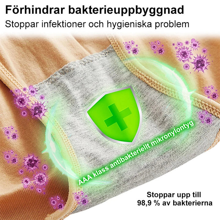 "Hög midja shapewear i nylon för kvinnor, finns i färgerna hud, svart och röd, med midjestöd och formande effekt."
