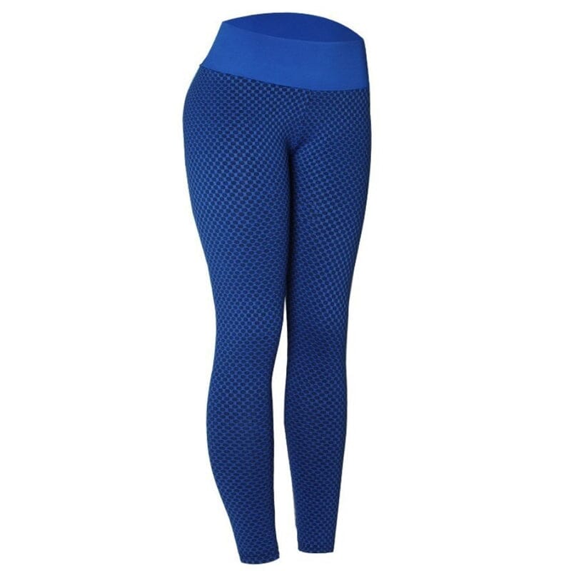 Högmidjade dam yoga leggings med rumplyft effekt och brett midjeband, i grå färg, för komfort och stil vid träning.