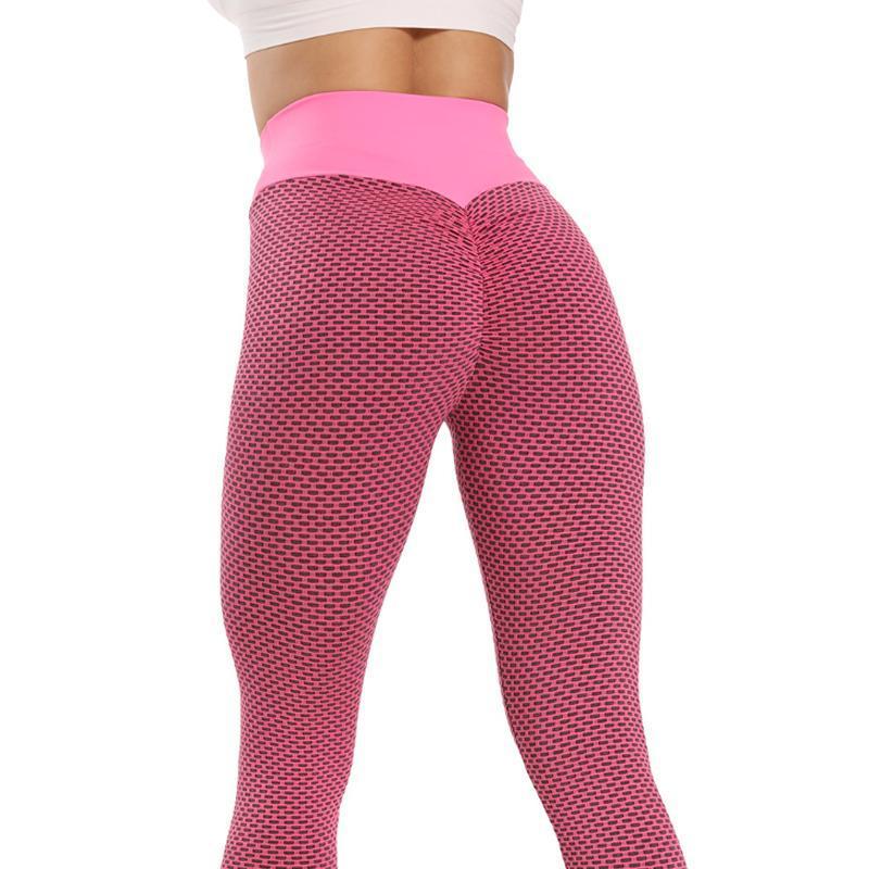 "Högmidjade push-up sportigt yoga leggings för kvinnor, ankel-längd, svart färg för perfekt passform och stil."