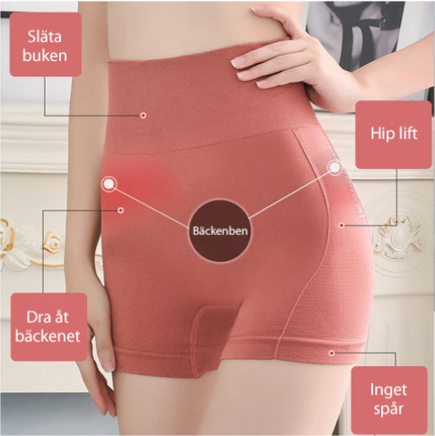 "Högmidjade sömlösa hotpants för kvinnor, bekväm passform i stilren grön färg, lyftande effekt och figurformning."