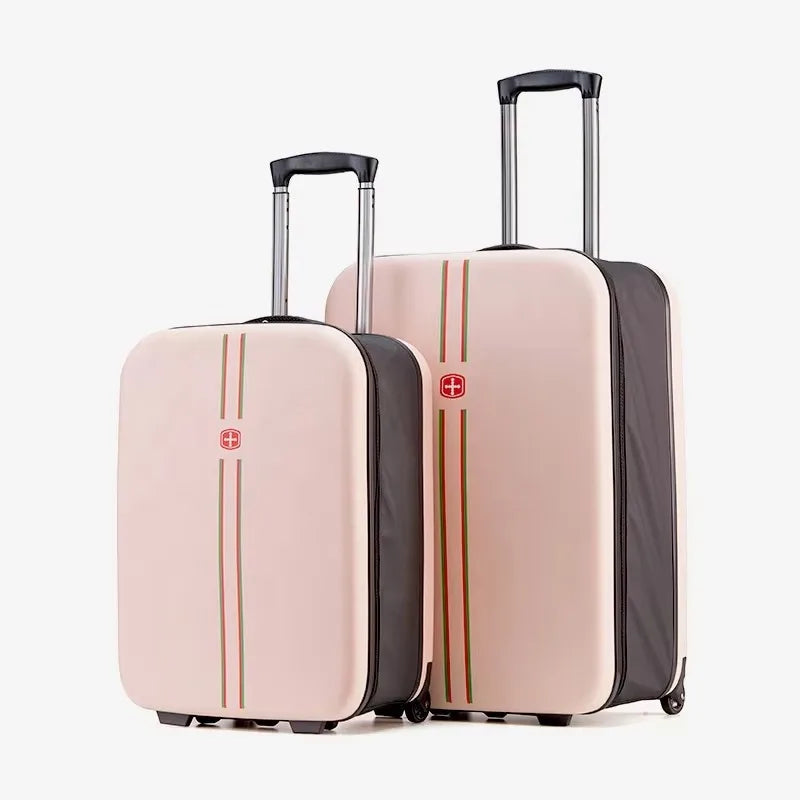 Tålig hopfällbar resväska med lättrullande hjul. Robust bagage för resor, smart utrymme och flexibel packning.