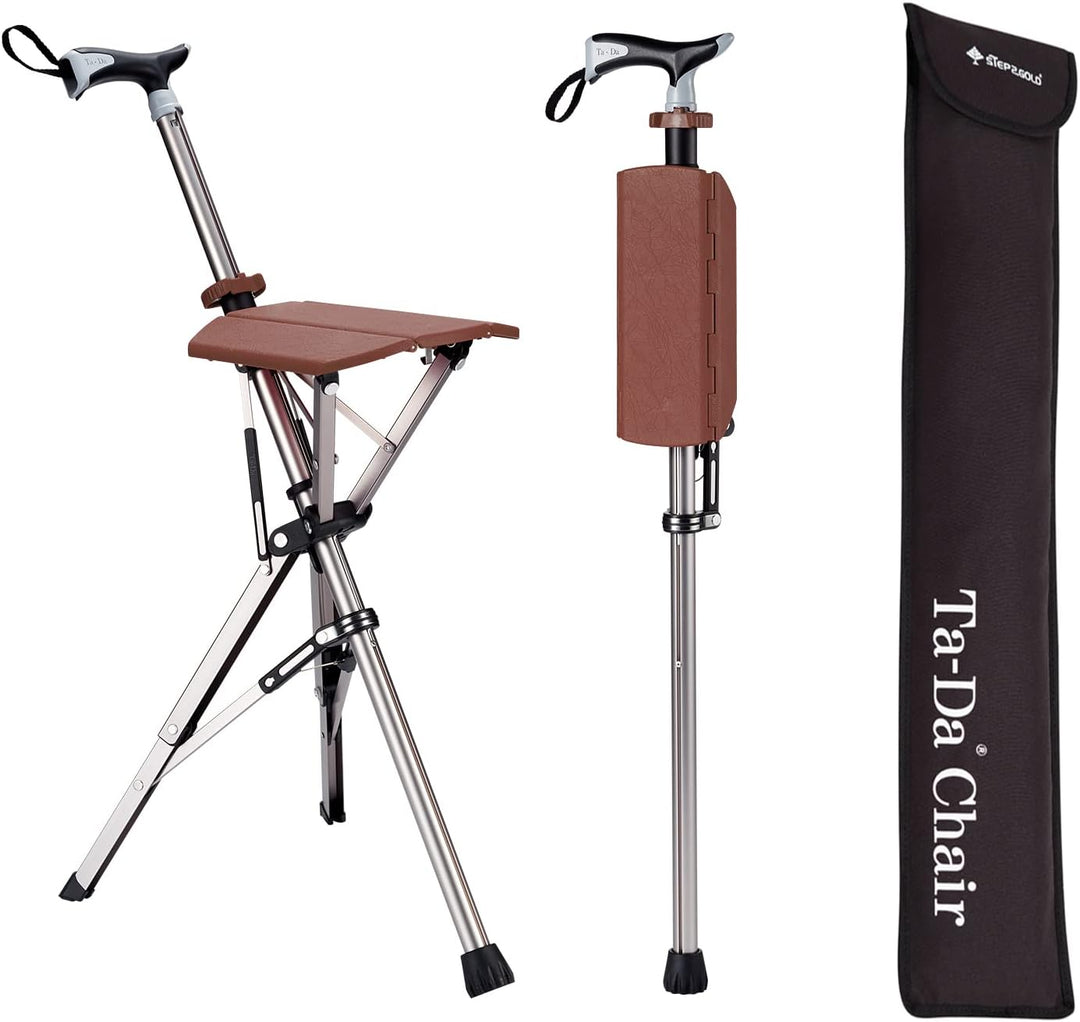 Ergonomisk vandringsstav med bekväm sits, avlastar benen och ger stöd på promenader & vandringar.