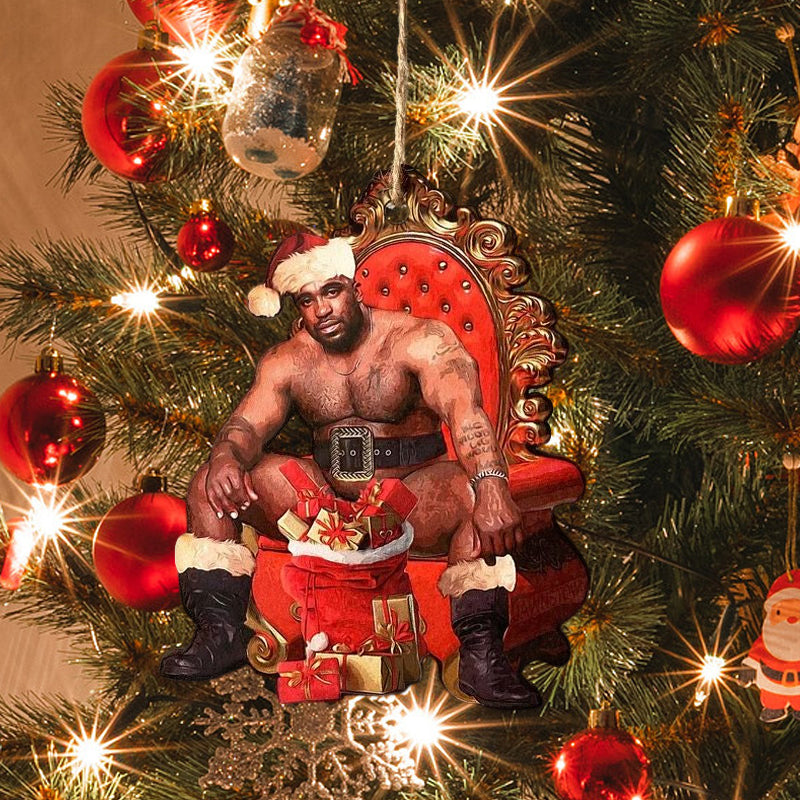 "Humoristisk Barry Wood juldekoration av akryl, perfekt för granen, med ikonisk meme-design i flerpaket."