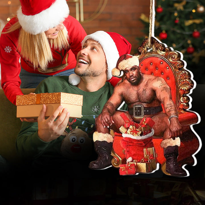 "Humoristisk Barry Wood juldekoration av akryl, perfekt för granen, med ikonisk meme-design i flerpaket."