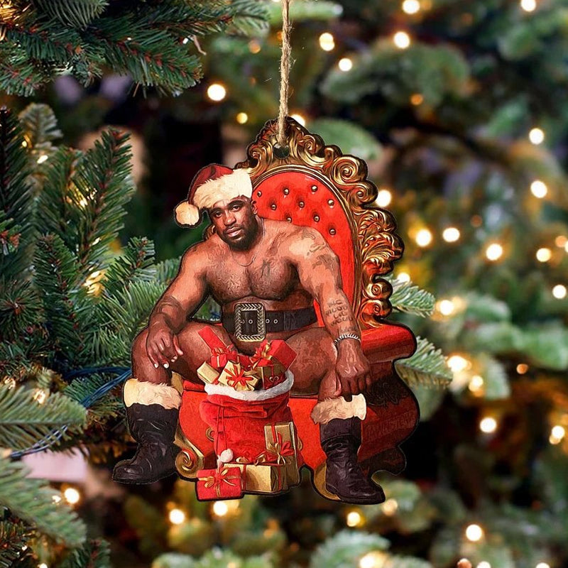 "Humoristisk Barry Wood juldekoration av akryl, perfekt för granen, med ikonisk meme-design i flerpaket."