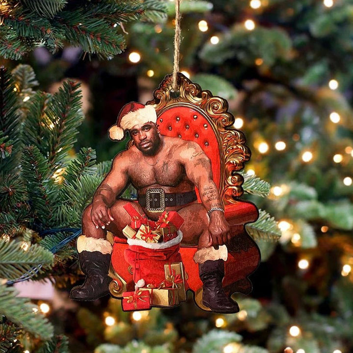 "Humoristisk Barry Wood juldekoration av akryl, perfekt för granen, med ikonisk meme-design i flerpaket."