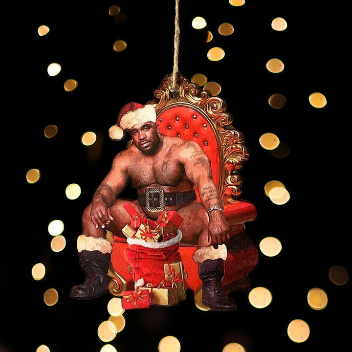 "Humoristisk Barry Wood juldekoration av akryl, perfekt för granen, med ikonisk meme-design i flerpaket."