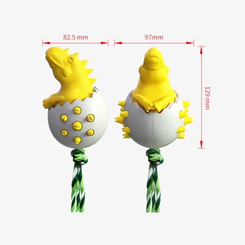 "Hund tuggleksaker i dinosaurieägg form; mångfärgad. Perfekt för att tillgodose hundens tuggbehov och tandhälsa."