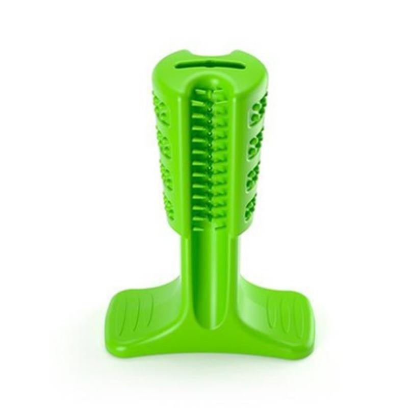 "Hundtandborste med 360 design för effektiv rengöring, säker och robust TPE-material, perfekt för alla hundstorlekar."