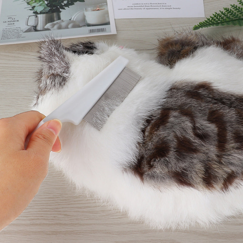 "Husdjurs nålkam för hundar och katter, rostfritt stål, ergonomiskt grepp och roterande nålar i flera färger"