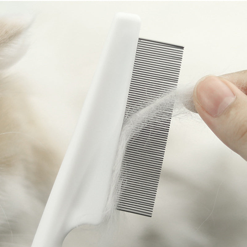 "Husdjurs nålkam för hundar och katter, rostfritt stål, ergonomiskt grepp och roterande nålar i flera färger"