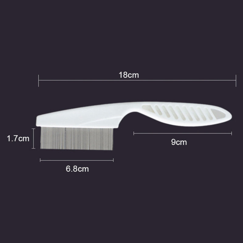 "Husdjurs nålkam för hundar och katter, rostfritt stål, ergonomiskt grepp och roterande nålar i flera färger"