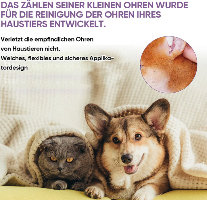 Husdjurs öronvård: Tar bort dålig lukt & håller hund- & kattöron rena, fräscha & friska.