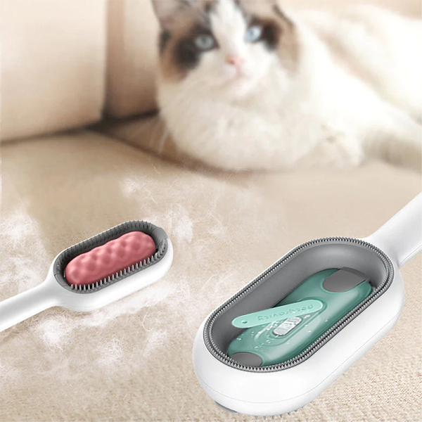 "Husdjurshårborttagare med ergonomisk design, gummistift och vattentank för effektiv rengöring av hund- och kattpäls."
