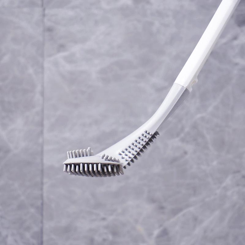Silikon WC-borste med effektiv borstning och smart droppfri design för hygienisk toalettrengöring.