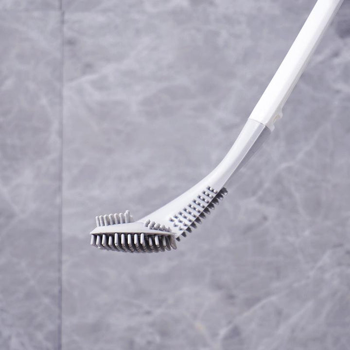 Silikon WC-borste med effektiv borstning och smart droppfri design för hygienisk toalettrengöring.