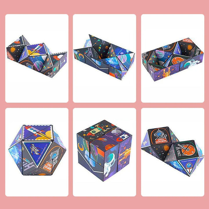 3D Magic Cube med Psykedeliska Mönster - Alla Åldrar