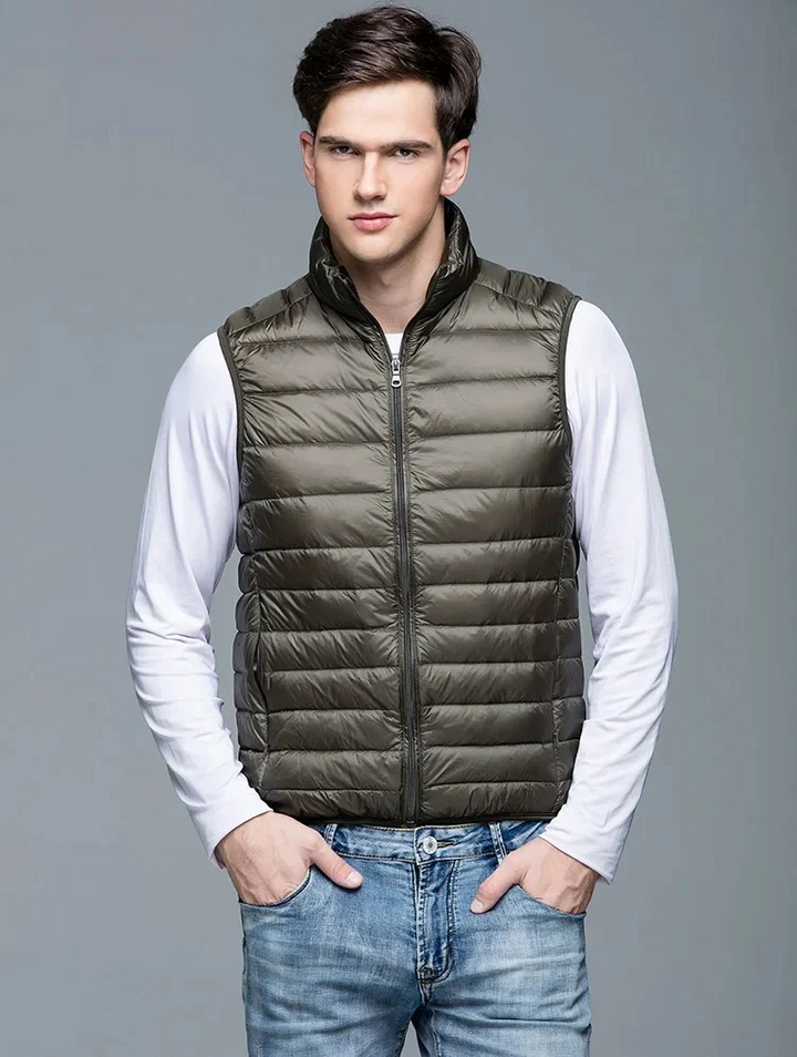 Herr Quiltad Bodywarmer med Minimalistisk Design