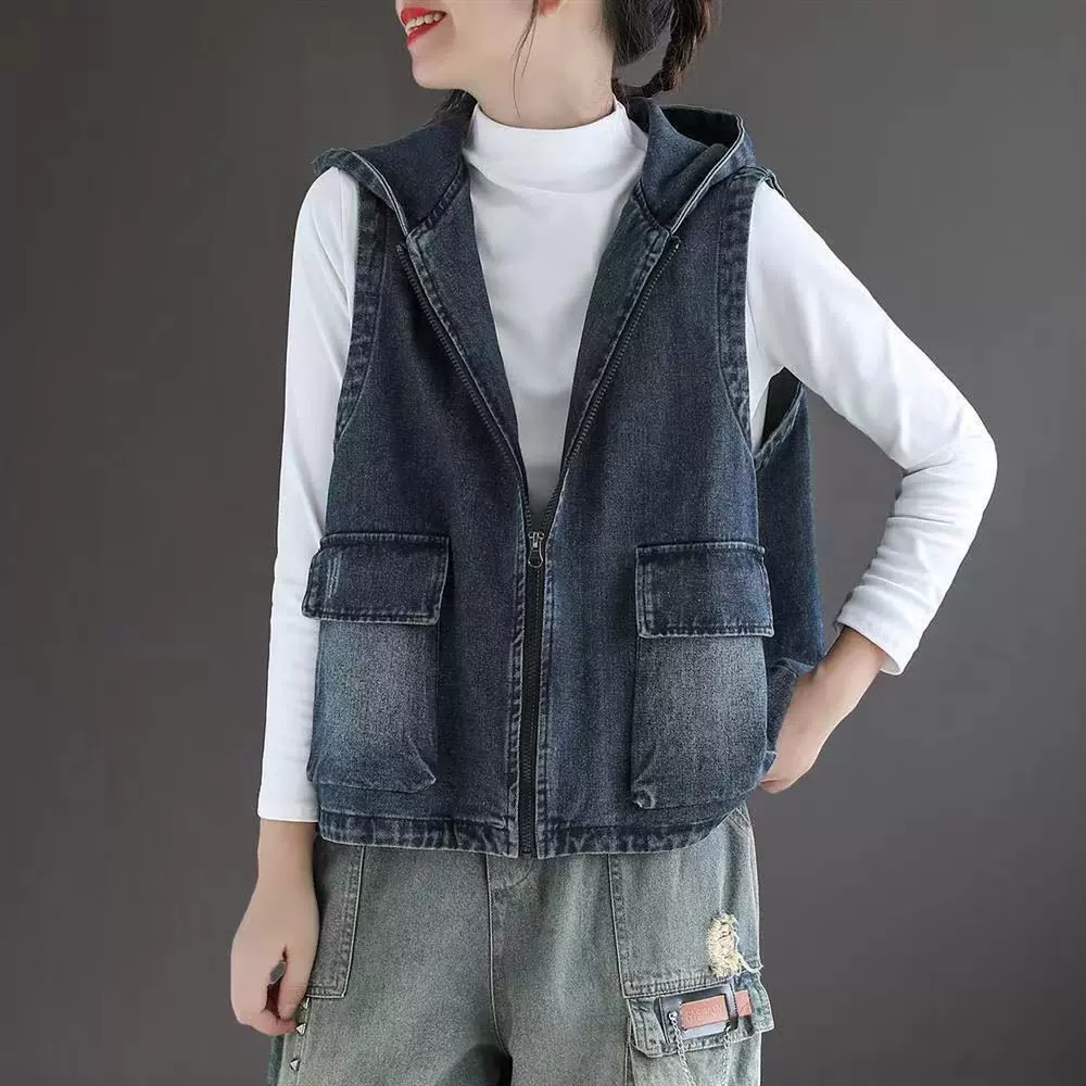 Ärmlös Patchworkväst för Dam – Stilren Höstmode