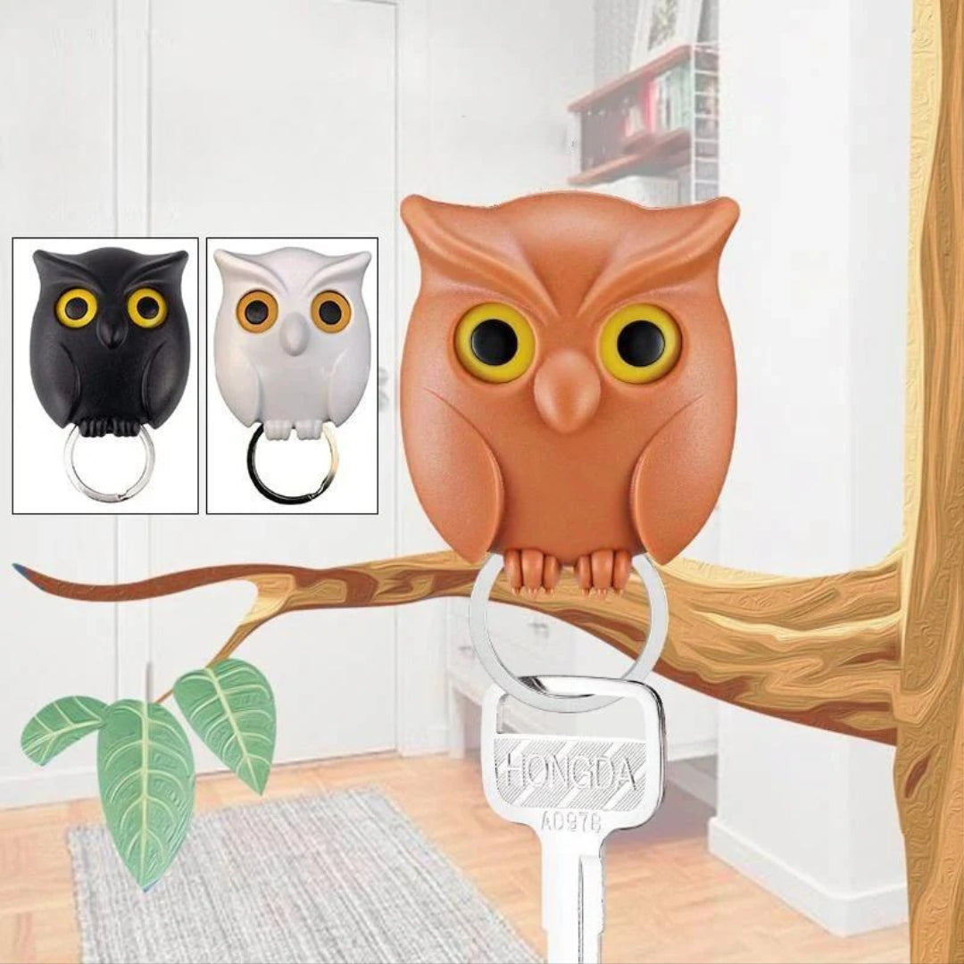 Nyckelkrok Uggla med Självlysande Ögon i ABS-material