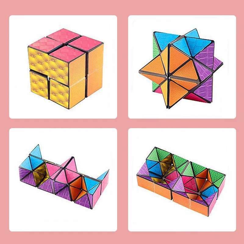 3D Magic Cube med Psykedeliska Mönster - Alla Åldrar