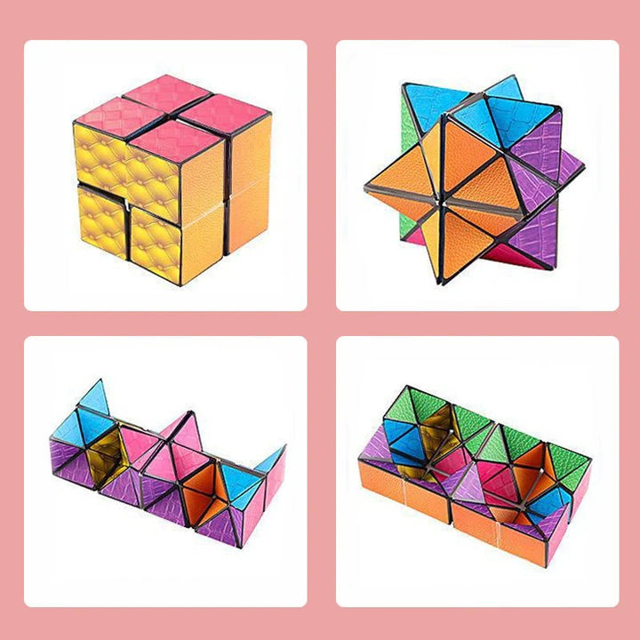 3D Magic Cube med Psykedeliska Mönster - Alla Åldrar