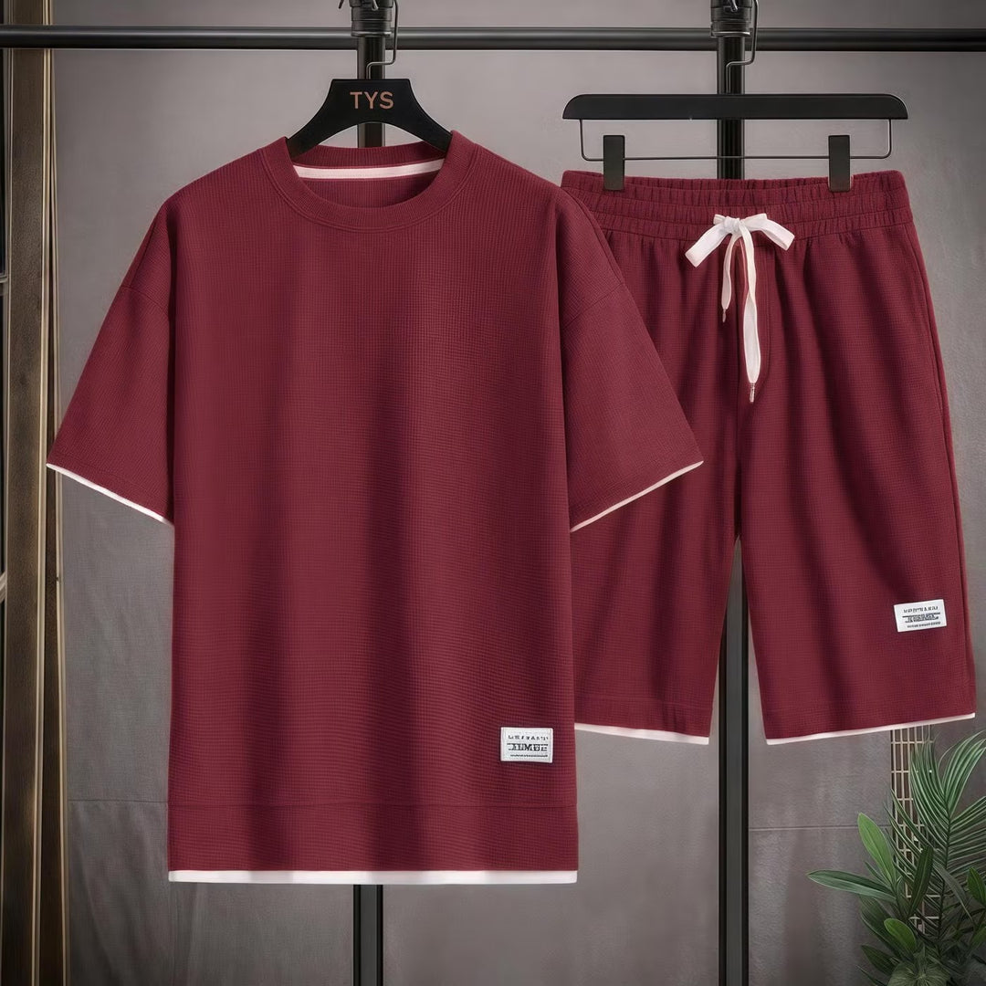 Dam Sportigt Casual Set – Långärmad Tröja och Shorts