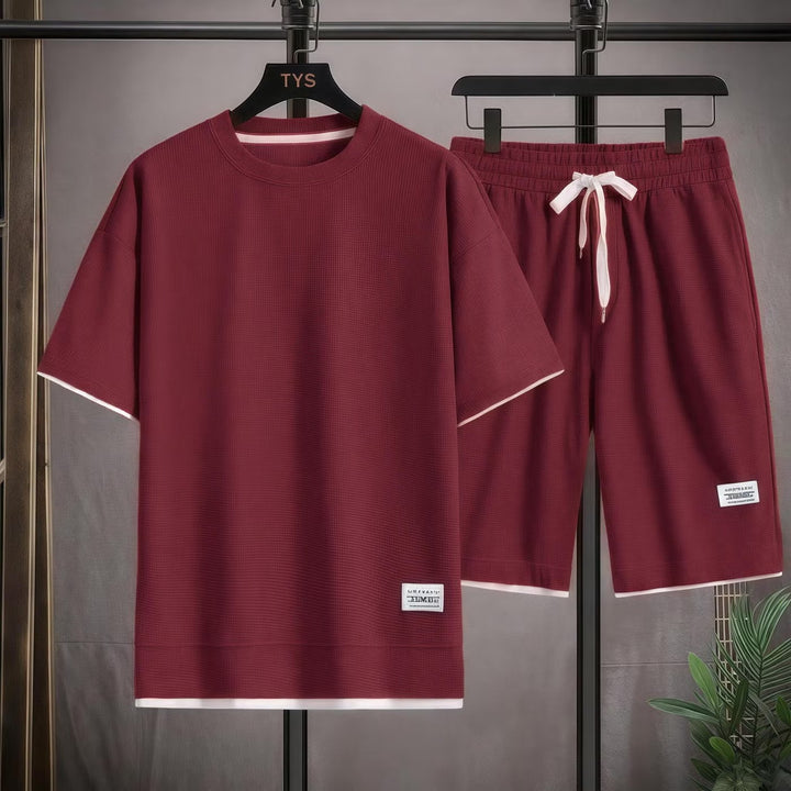 Dam Sportigt Casual Set – Långärmad Tröja och Shorts