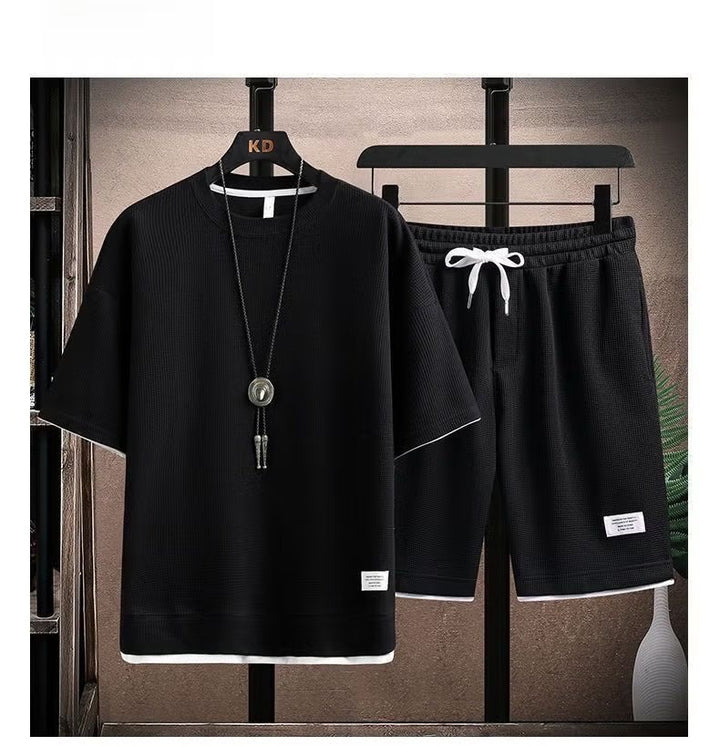 Dam Sportigt Casual Set – Långärmad Tröja och Shorts